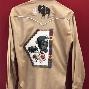 Unique hand made pearl snap shirt